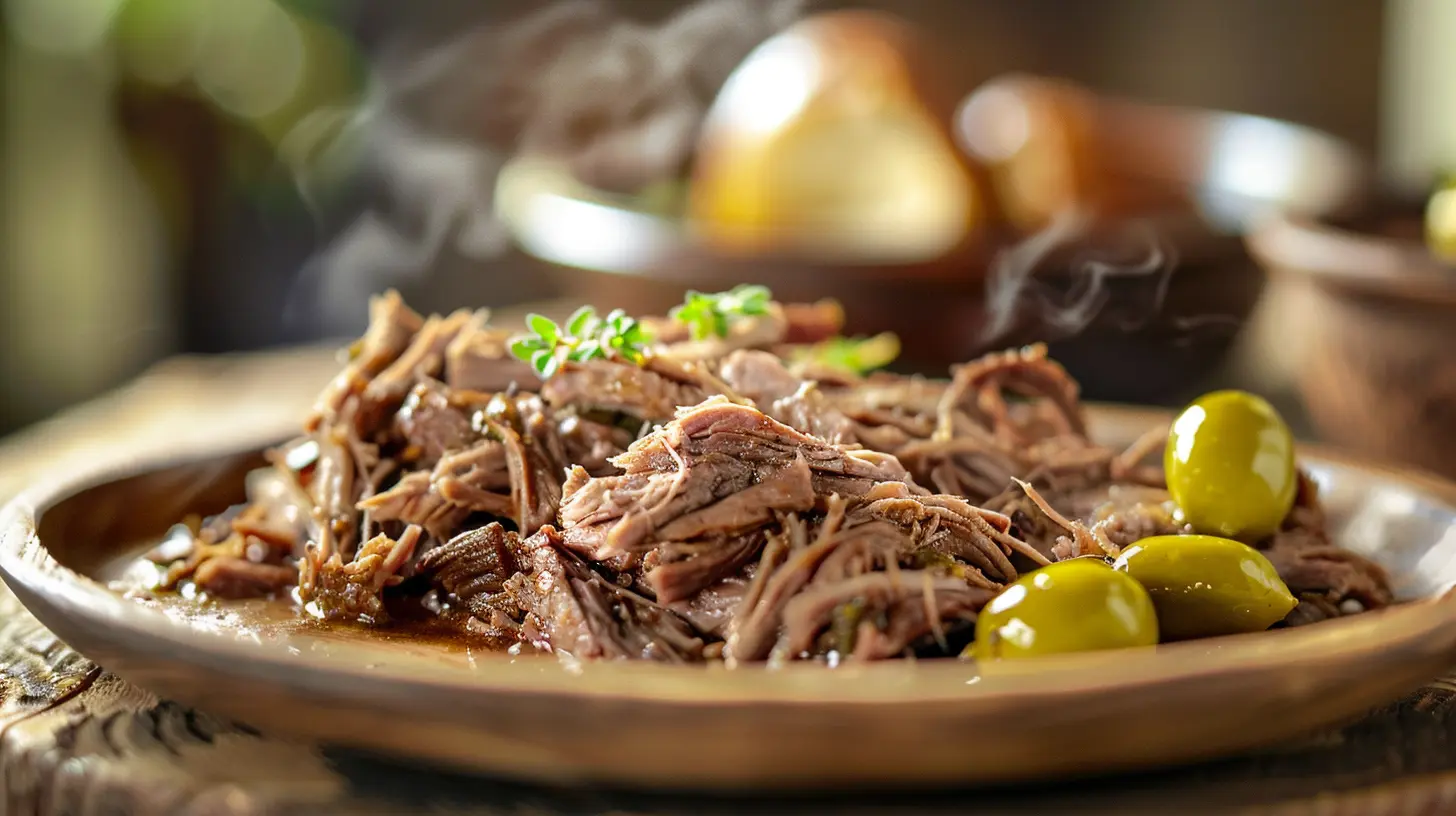 Tender Instant Pot Mississippi Pot Roast with juicy beef