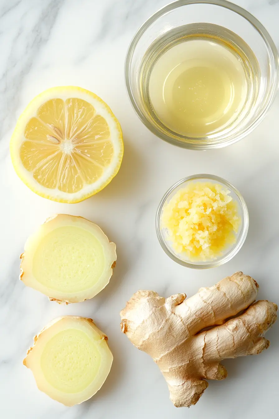 What Is the Natural Mounjaro Recipe? (Full Explanation) 8 Ingredients for homemade Mounjaro drink: lemon, ginger, honey, and water