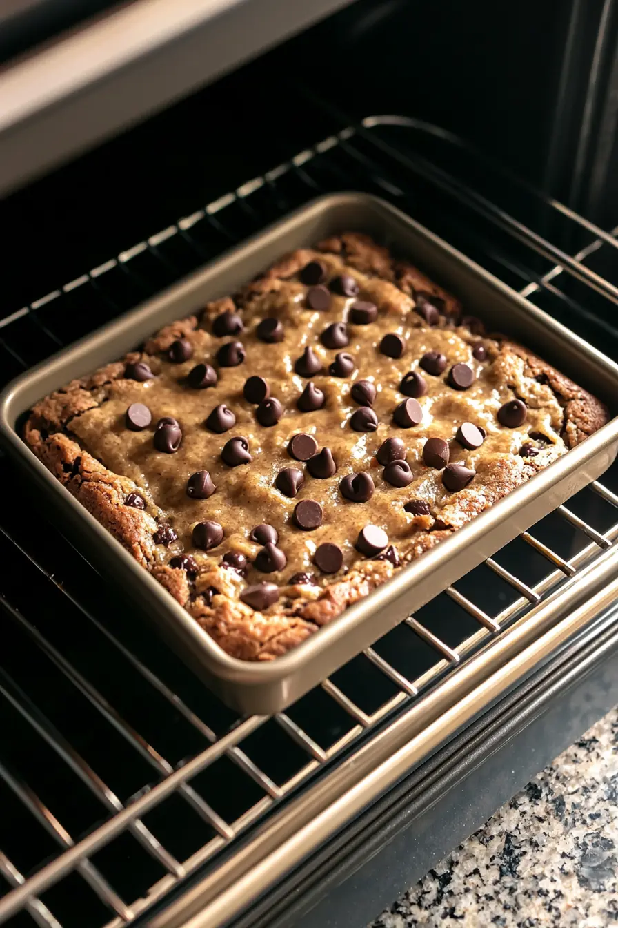 Easy Cake Mix Bars: Your New Favorite Dessert Recipe! 7 Easy Cake Mix Bars baking in oven on granite countertop