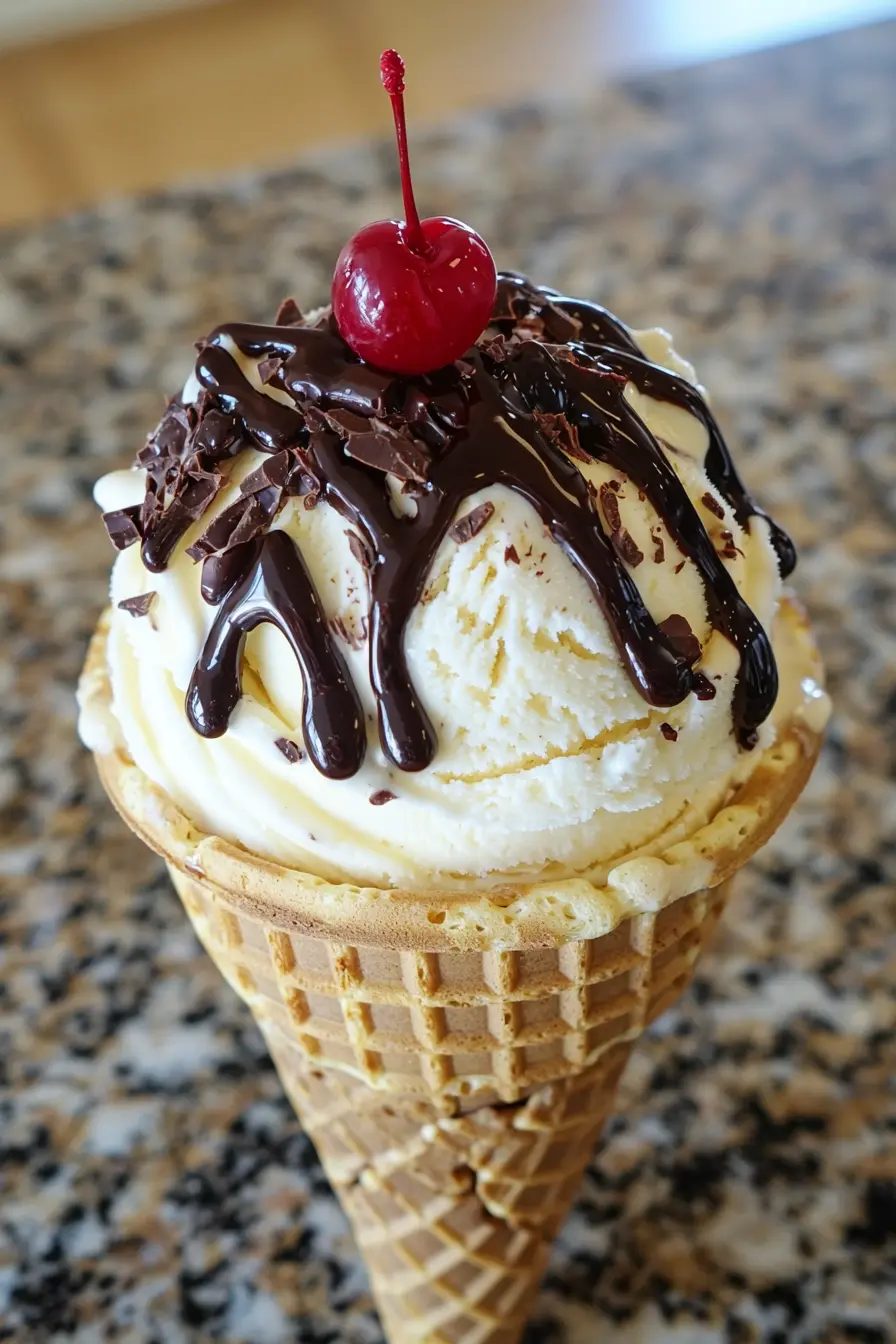 Irresistible Ninja Creami Vanilla Ice Cream Recipe You’ll Love! 10 Ninja Creami vanilla ice cream in waffle cone