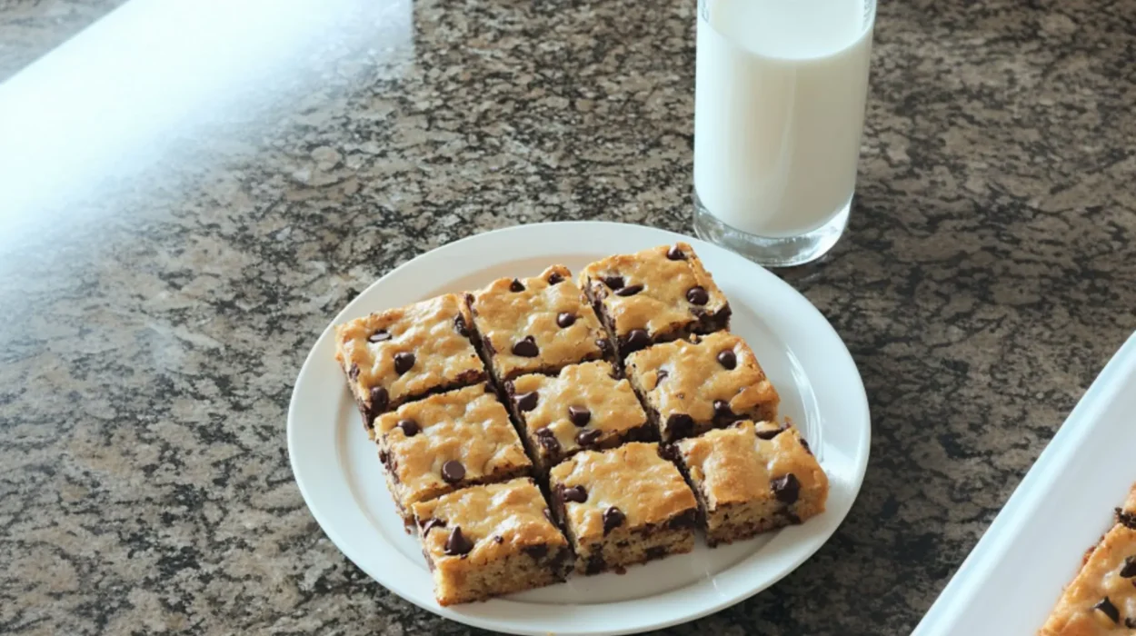 Easy Cake Mix Bars on granite countertop