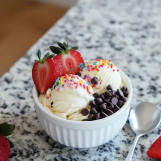 Irresistible Ninja Creami Vanilla Ice Cream Recipe You’ll Love! 11 Ninja Creami vanilla ice cream with toppings