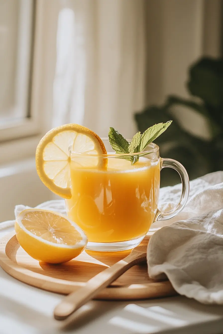 Natural Mounjaro Recipe Ingredients You Need (Complete List) 11 Natural Mounjaro detox drink with lemon and mint garnish.