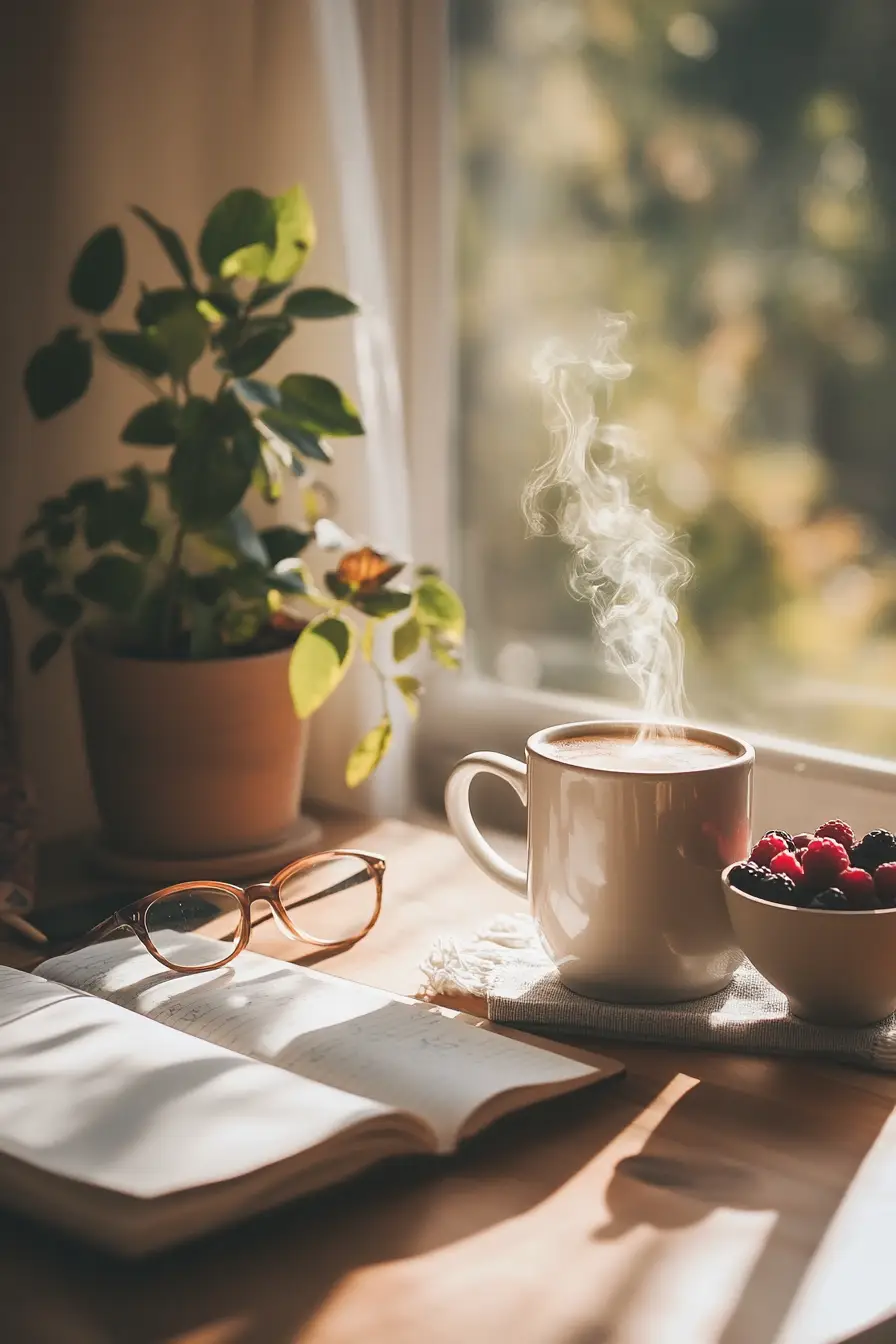 4-Ingredient Natural Mounjaro Recipe: A Simple Way to Support Your Health 11 Morning routine with detox drink, journal, and berries