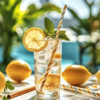 How to Make a Natural Mounjaro Recipe with Only 4 Ingredients 15 Natural Mounjaro drink with clean ingredients in a white kitchen setting