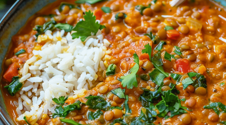 Lentil Curry (Instant Pot or Stove) taken with iphone 15 pro max --iw 2 --ar 2:3 --v 6.0 --raw