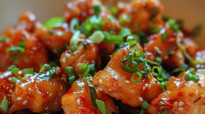 Thai Sweet Chili Chicken taken with iphone 15 pro max --iw 2 --ar 2:3 --v 6.0 --raw